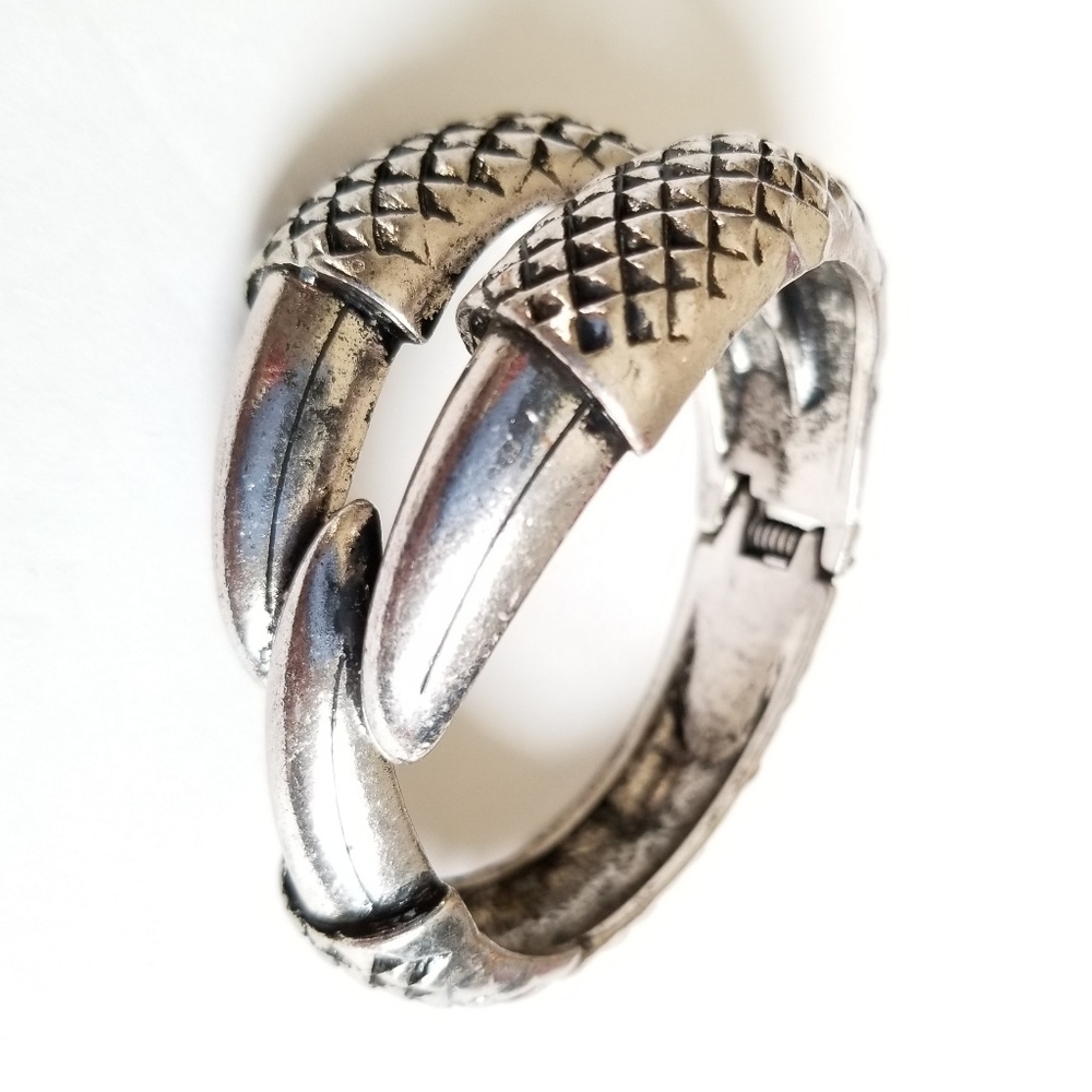 Eagle claws punk cuff bangle talon pewter